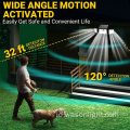 Kustom OEM 132LED Fleksibel Sensor Sensor Gerakan Luar Ruang Nirkabel Diaktifkan Lampu Dinding Surya Luar Ruang